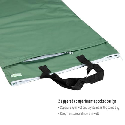 wegreeco Reusable Hanging Wet Dry Cloth Diaper Bag (Pea green) - color: Pea green