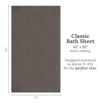GILDEN TREE Waffle Bath Sheet Large Bath Towels Quick Dry Thin Body Towels, 40x80 Oversized Bath Towels for Adults, Classic Style (Stone) - color: Stone, size: Bath Sheet
