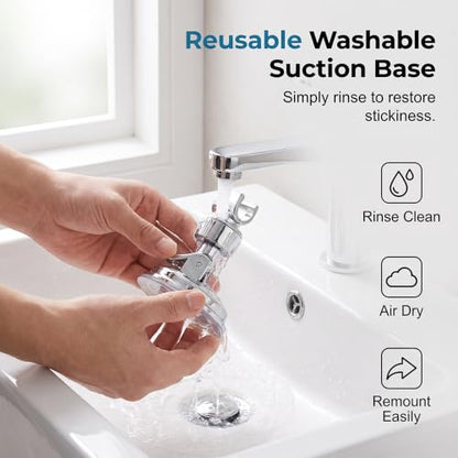 Adjustable Shower Head Holders Removable Suction Cup Shower Head Bracket No Drill Shower Head Bracke, Bathroom Wall Mount Shower Hose Holder, for Smooth Tile Glass Marble Metal (2pcs) - color: 2pcs