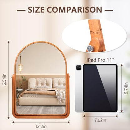 ZOROSY Table Desk Vanity Mirrors for Girl- Portable Folding Makeup Mirrors, Wall-Mounted Mirrors for Living Room, Bathroom,Bedroom (16.5" L x 12" W)