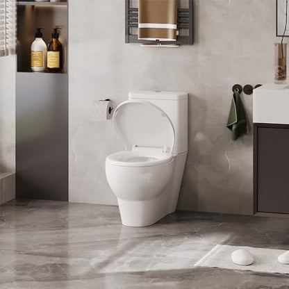 GarveeLife Toilet Seat Round, American Standard, Slow Close Lid, Quick Release Hinges, Non-Slip Bumpers, Easy Install & Clean, Never Loosens Design - size: Round Seat