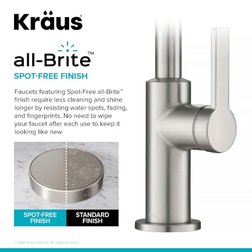 KRAUS Oletto Single Handle Kitchen Bar Faucet in Spot Free Stainless Steel, KPF-2822SFS - color: Spot Free Stainless Steel, style: Bar Faucet