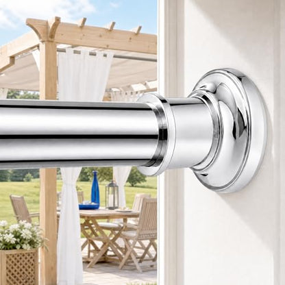 Shower Curtain Rod 30-64 Inch Tension Curtain Rod Shower Rod for Bathroom | No Drill Curtain Rods,Heavy Duty,1.1 Inch Thick Diameter,Spring Adjustable,No Rust,Bathroom,Windows,Silver - color: Silver, size: 30-64 inches