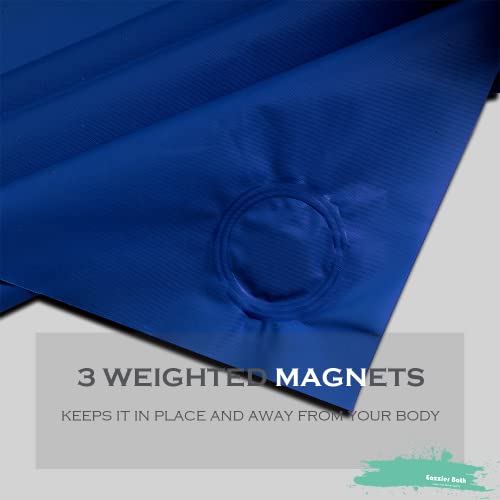 Navy Blue Plastic Shower Curtain Or Liner, 72x72 Inch Thin Lightweight Dark Blue Plastic Bathroom Shower Showroom Inner Curtain with Rustproof Metal Grommet Holes and Weighted Magnets - color: D03-navy Blue, size: 72"W x 72"L (Pack of 1)