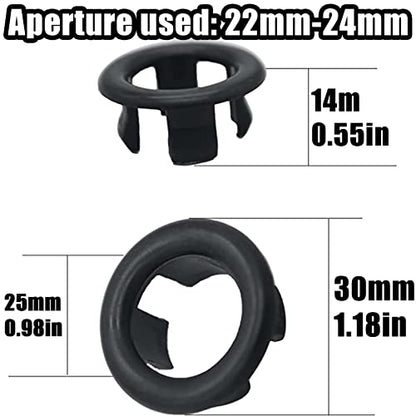 4 Pack Bathroom Basin Sink Round Hole Trim Overflow Cover Rings Hole Insert in Cap Hollow Ring Triangle for Hole Diameter Replacement Ceramic Pots for Home,Sink,Bathroom,Kitchen (Black) - color: 4 Pcs Black