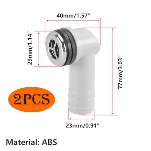 QRITY 2 Pack Round Overflow Head Sink Overflow Tube For Ceramic Marble Bathroom Kitchen Sink Accessories 29x29mm - style: Style-C