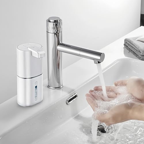 Tiiyee Automatic Liquid Soap Dispenser, Touchless Hand Soap Pump 380mL | Rechargeable Soap Sensor Dispenser, Countertop or Wall Mounted, 4 Gear Volume Control Dispensing for Kitchen Bathroom Office - size: Liquid