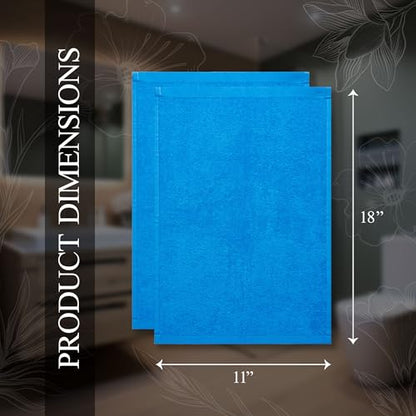 Fingertip Hand Towel | Absorbent |11x18 | Terry Velour Premium Washcloths, Bathroom use, 100% Cotton, Face, fingertip, Soft, Guest Towels (Pack of 4) (4, Turquoise) - color: Turquoise