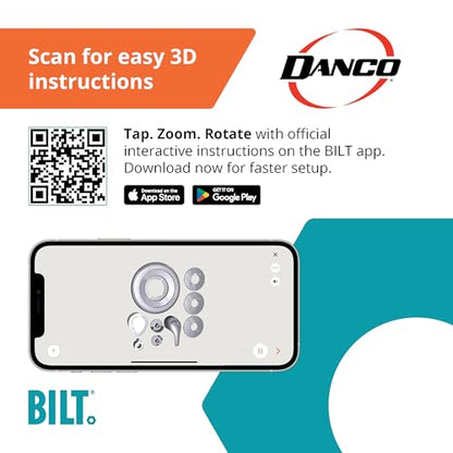 Danco (10002) Universal Moen Trim Kit for Single-Handle Shower Valves, Compatible for Moentrol Series, Brushed Nickel