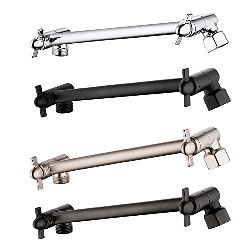 Shower Extension Adjustable Height and Angle Shower Head Extension Arm for Rain Shower Head, Shower Arm Extender Hardware (Oil Rubbed Bronze, 10 Inch) - color: Oil Rubbed Bronze, size: 10 Inch