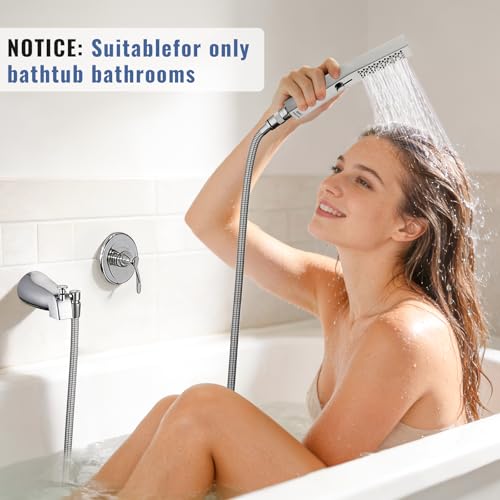 G-Promise All Metal 2 Function Bathtub Faucet with Sprayer, Universal Fit | All Metal, Built to Last, Multifunction with Flow Control, Universal Fit for 1/2 & 3/4 Inch Pipes, Bathroom upgrade