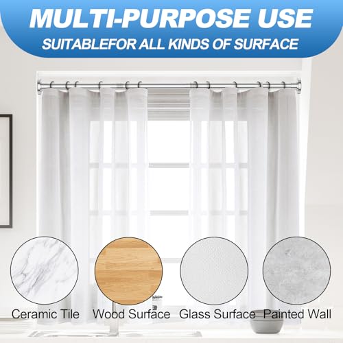 CorkLatta Chrome Shower Curtain Rod 31 to 68 Inch,1 Inch Diameter Adjustable Spring Tension Curtain Rod No Drilling Stainless Steel Telescoping Rod,No Rust | Stainless Steel Tension Curtain Rod Non slip, No Drill Shower Rods for Bathroom,Easy Install - co