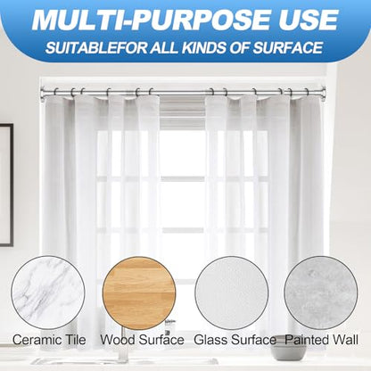 CorkLatta Chrome Shower Curtain Rod 31 to 68 Inch,1 Inch Diameter Adjustable Spring Tension Curtain Rod No Drilling Stainless Steel Telescoping Rod,No Rust | Stainless Steel Tension Curtain Rod Non slip, No Drill Shower Rods for Bathroom,Easy Install - co