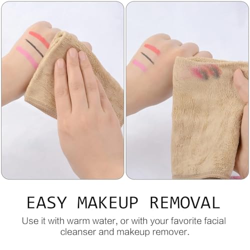 Microfiber Facial Cloths Fast Drying Washcloth 12inch x 12inch Absorbent Face Wash Cloth Soft Makeup Remover Cloths - color: Cream, size: 1 Count (Pack of 20)