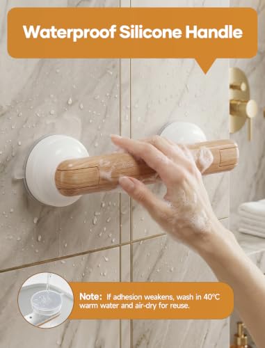 Grab Bars for Bathtubs and Showers Handles for the Elderly and People in Need,2026 New Powerful Suction Cup,No Drilling Required(Yellow-1 Pack) - color: Yellow