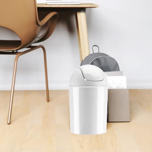 Umbra Mini 1-1/2-Gallon Swing-Top Waste Can, White - color: White