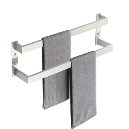 Alise Double Towel Bar, 20" Double Towel Racks for Bathroom, Brushed Nickel | SUS304 Stainless Steel Bathroom Towel Rack Wall Mounted, 3.54" Wide Towel Holder Quick Drying, Ladder Design - color: Brushed Nickel, size: 20-inch