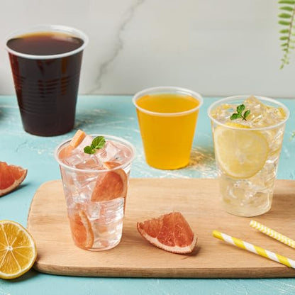 Jaluxing 500 Count 5 oz Crystal Clear Disposable Plastic Cups Bulk PP Cups for Parties, Water, Wine, Cold Drinking (Formerly FULING) - style: 5 OZ.
