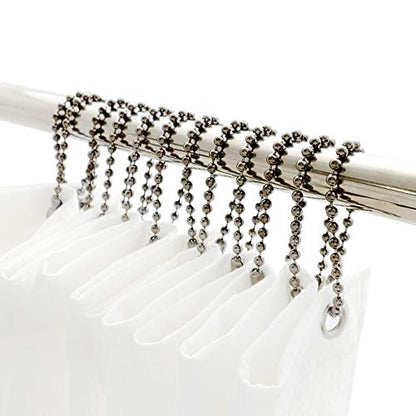 SBC Shower Curtain Hooks Rings, Set of 12, Black Nickel, Metal, Spa-Quality Look - color: Black Nickel, size: 6 Inch