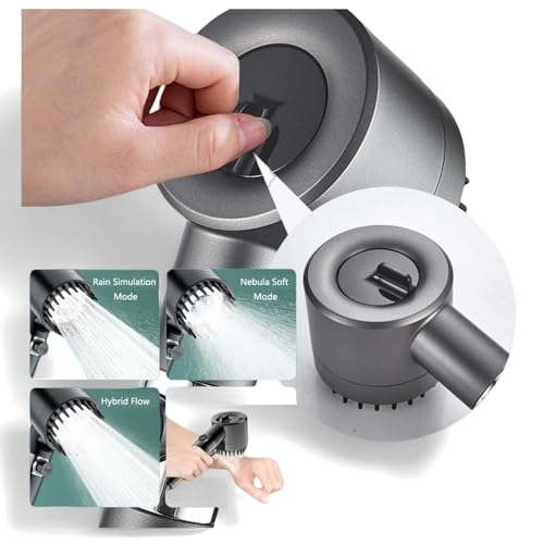 Filtered Shower Head with Handheld & High Pressure - Shower Head with 59" Stainless Hose for Hard Water | 3 Spray Modes with 10 Replaceable Filters