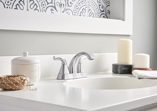 Peerless P2535LF Parkwood Two Handle Lavatory Faucet Centerset, Chrome - color: Chrome