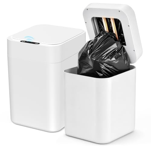 V1 Self-Sealing & Self-Changing Automatic Trash Can, 5.3 Gallon (20L) Smart Trash Can Motion Sensor, Touchless Garbage Can with Lid for Kitchen, Bathroom, Bedroom, Office, Odor-Sealing Design