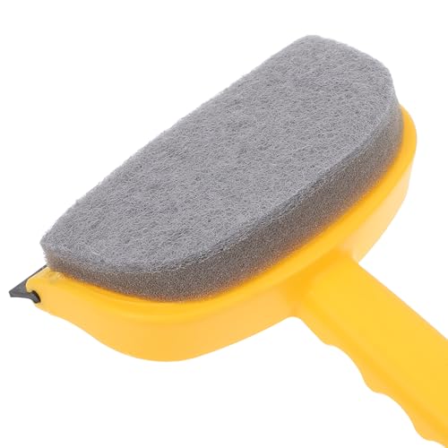 SHERCHPRY Mini Silicone Bathroom Squeegee Water Wiper for Shower Glass Doors and Mirrors, Compact Yellow Window Cleaner with Portable Handheld Design for Sink and Car Mirror Cleaning