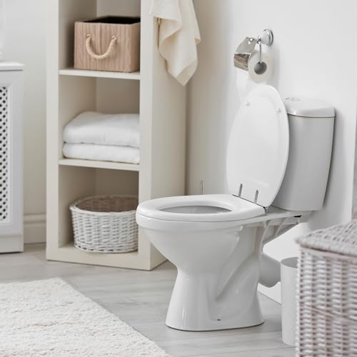 Design House Dalton Elongated Toilet Seat, White | Surface, Traditional, Wood, Hardware, 544288 - color: White