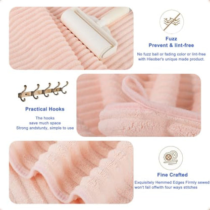 3-Piece Hand Bath Towels 14 X 29.6 Inchs, Quick-Dry Microfiber Washcloths with Hanging Loop, Soft & Absorbent Face Towels for Bathroom Kitchen Gym Travel - color: 3pink
