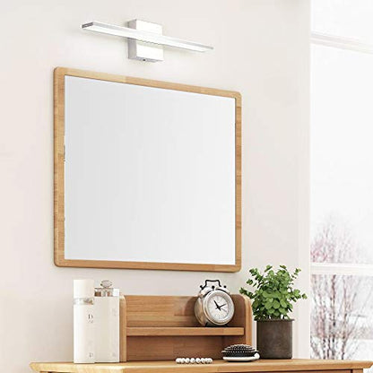 LED Vanity Light Bar 20 Inch Bathroom Light Fixtures 12W Over Mirror Lighting Chrome Vanity Lights Fixtures Modern Bathrooms Lamps Acrylic Bath Wall Light Fixtures - color: Chrome, size: 20 Inch
