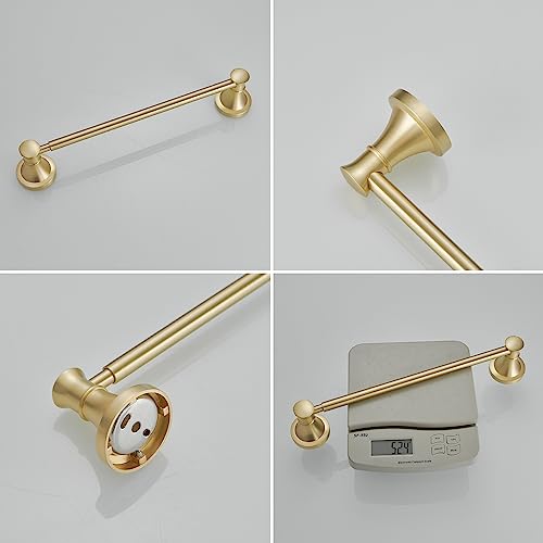 Towel Racks for Bathroom Wall Mounted Bath Towel Bar Brushed Gold | Adjustable 16-26 In, Wall Mounted Towel Holder, Stainless Steel, Rustproof, Towel Bar Rod Hanger Hardware Accessories Hotel - color: Brushed Gold