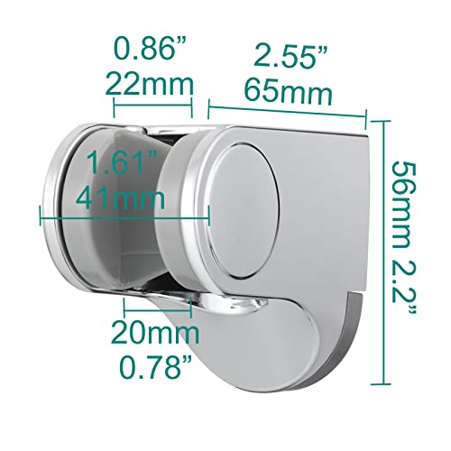 Handheld Shower Head Bracket ABS Plastic Wall Mount Screw Shower Wand Holder Adjustable for Hand Shower Chrome, ST01 - style: Chrome