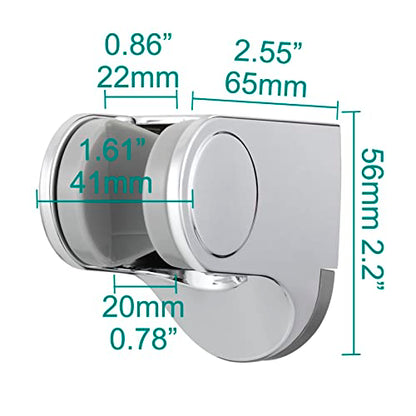 Handheld Shower Head Bracket ABS Plastic Wall Mount Screw Shower Wand Holder Adjustable for Hand Shower Chrome, ST01 - style: Chrome