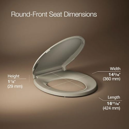 KOHLER 4639-RL-G9 Cachet ReadyLatch Round Toilet Seat Soft Close, Sandbar (Pack of 2) - color: Sandbar, size: Round (Pack of 2)