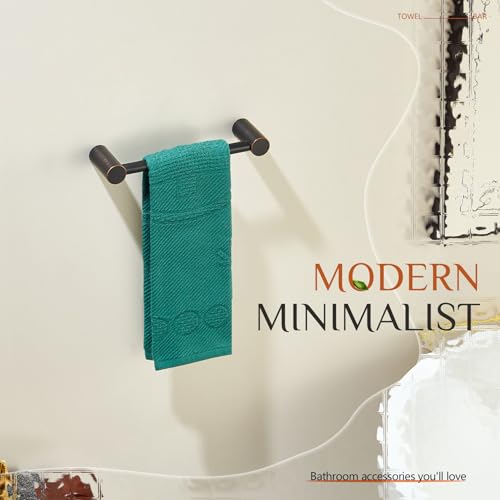 KOKOSIRI Bathroom Hand Towel Rings 9-Inch Hand Towel Holder Wall Mounted Bathroom Hardware Accessories Oil Rubbed Bronze Stainless Steel, B4007ORB-L9 - color: Oil Rubbed Bronze