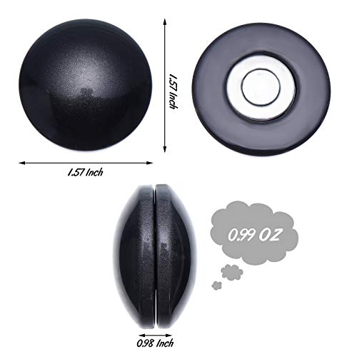 Jetec 12 Pcs/6 Sets Magnetic Curtain Weights No Sew Shower Curtain Magnets Black Plastic Shower Curtains Liner Clips for Light Curtains Tablecloth Liner - color: Black