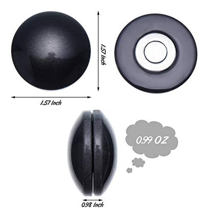 Jetec 12 Pcs/6 Sets Magnetic Curtain Weights No Sew Shower Curtain Magnets Black Plastic Shower Curtains Liner Clips for Light Curtains Tablecloth Liner - color: Black