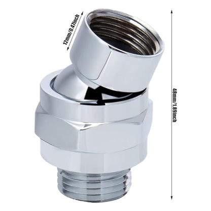Adjustable Showerhead Connector Brass Shower Connector Balls Joint Replacement Shower Arm Extension Shower Connector