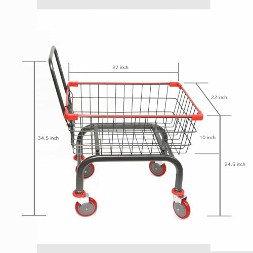 Heavy Duty Laundry and Grocery 1.8 Bushel Cart With U-Handle (Blue) - color: Blue