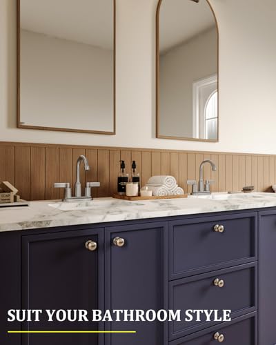 2 Pack Brushed Nickel 4 Inch Centerset Bathroom Sink Faucet 3 Hole | Faucet for Bath Sink with Pop Up Drain and 2 Supply Hoses 2 Handle Bathroom Faucets for Sink Vanity RV Evolvegoods - color: Brushed Nickel-2 Pack