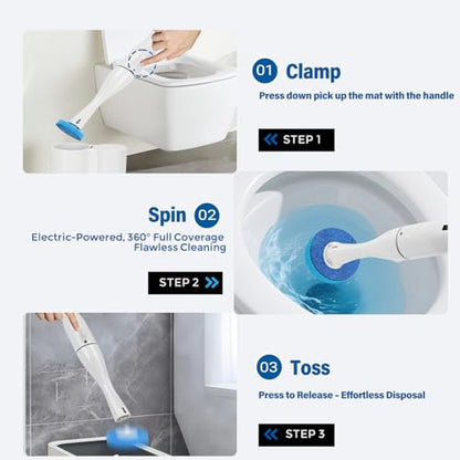 36 Refills Disposable Toilet Brush Heads for HK-047 | 36 replaceable heads, 4-month supply based on twice-weekly use, 2 packs for 8 months, 3 packs for full year, cost-effective