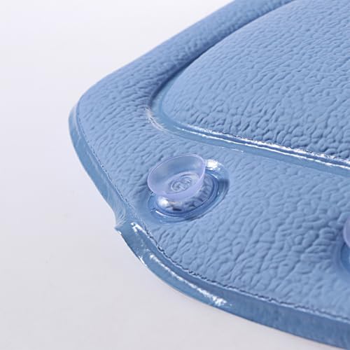 Outanaya PVC Bath Cushion with Strong Suction Cups Non-Slip Spa Pillow for Bathtub Comfortable Dark Blue Tub Headrest Easy to Clean and Supportive for Relaxing Bath