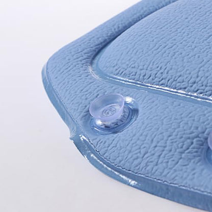 Outanaya PVC Bath Cushion with Strong Suction Cups Non-Slip Spa Pillow for Bathtub Comfortable Dark Blue Tub Headrest Easy to Clean and Supportive for Relaxing Bath