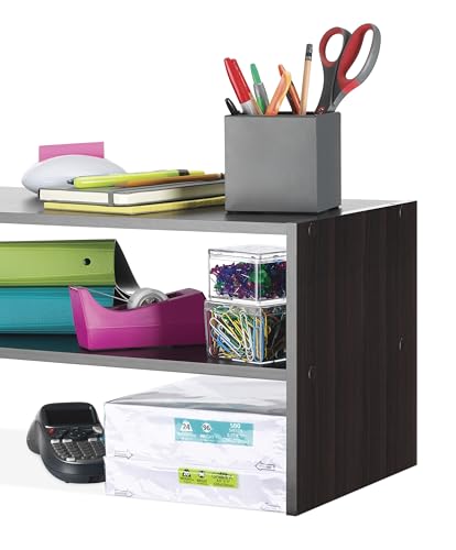 Whitmor Wood Stackable 2-Shelf Shoe Rack, 24 INCH, Espresso，2 Pack - color: Espresso, size: 24 INCH X2