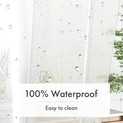 Frosted Shower Curtain Liner, 72x78 Plastic Shower Liner PEVA Medium Weight Inside Shower Curtain for Bathroom with Rustproof Grommets - color: Frosted, size: 72"W x 78"L (Pack of 1)