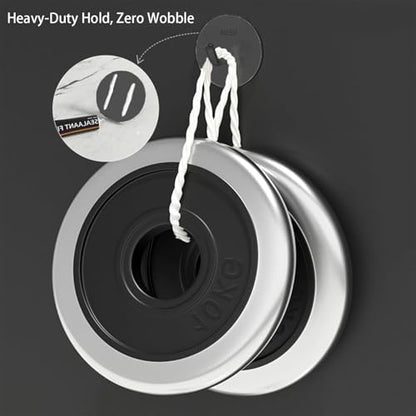 Adhesive Towel Hooks 4 Pack Round Heavy Duty Wall Hangers Waterproof Stick On Towel Holders for Bathroom Kitchen Home Stainless Steel Self Adhesive Hooks for Hanging Black
