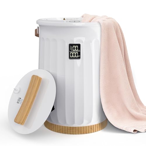 Sweetcrispy Towel Warmer for Bathroom, 20L Towel Heater with 4 Time Settings & Auto-Off, Fast Heating Blanket Warmer for Home, Safety Child Lock and Temp-Alert Design for Towels, Bathrobes, Blankets