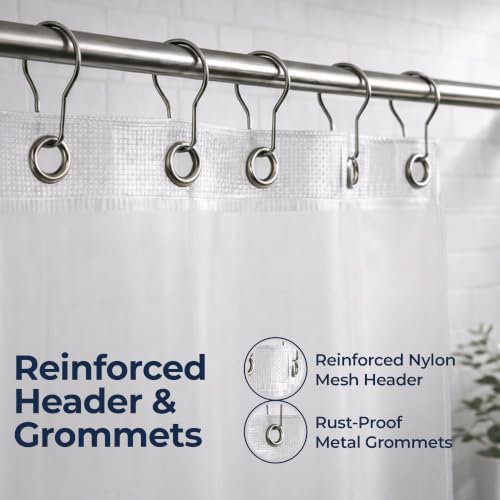 Waterproof Shower Curtain Liner for Bathroom, Metal Grommets (Frosted) - color: Frosted