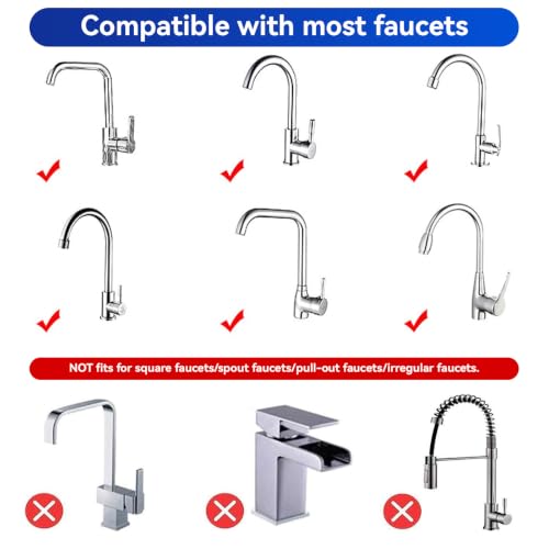 Sink Faucet Sprayer Attachment, Rotatable Faucet Sprayer Head | 360 Degree Swivel, 3 Mode Adjustable, Splash Proof Faucet Aerator, Spray Head, for Home Kitchen Bathroom, Extended Length - color: Extended Length