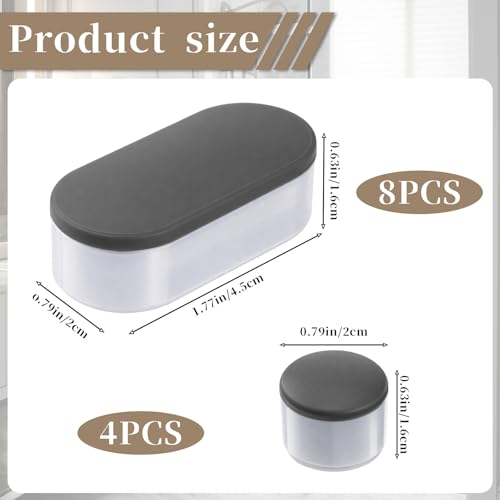 12 Pcs Bidet Height-increasing Pads Toilet Seat Riser for Bidet Universal Self Adhesive Toilet Seats Buffer with 2 Heights Adjustment 2 Styles Toilets Seats Risers Spacers